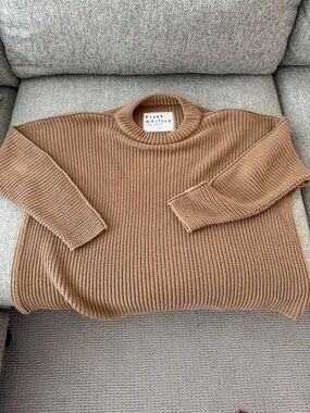 Frank & Eileen Men's Crewneck Sweater in Camel Brown